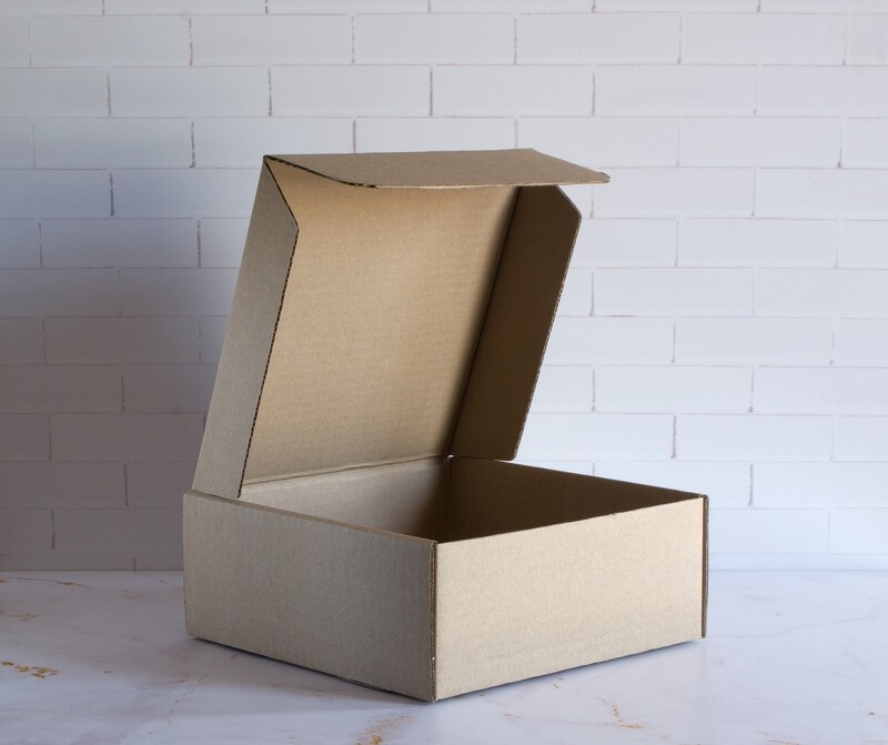 Box Corrugated Shipping SLB - 205 x 210 x 80 mm Kraft (ea)