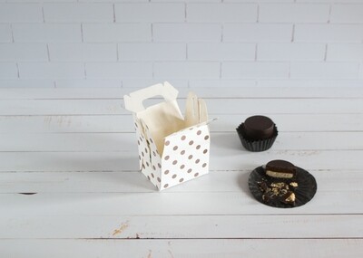 Mini Party Box 70 x 50 x 50 mm Rose Gold Dot (ea)
