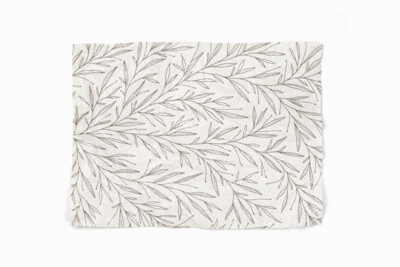 Tissue Paper - Christmas Leaf - Bronze on White - (Qty 5)