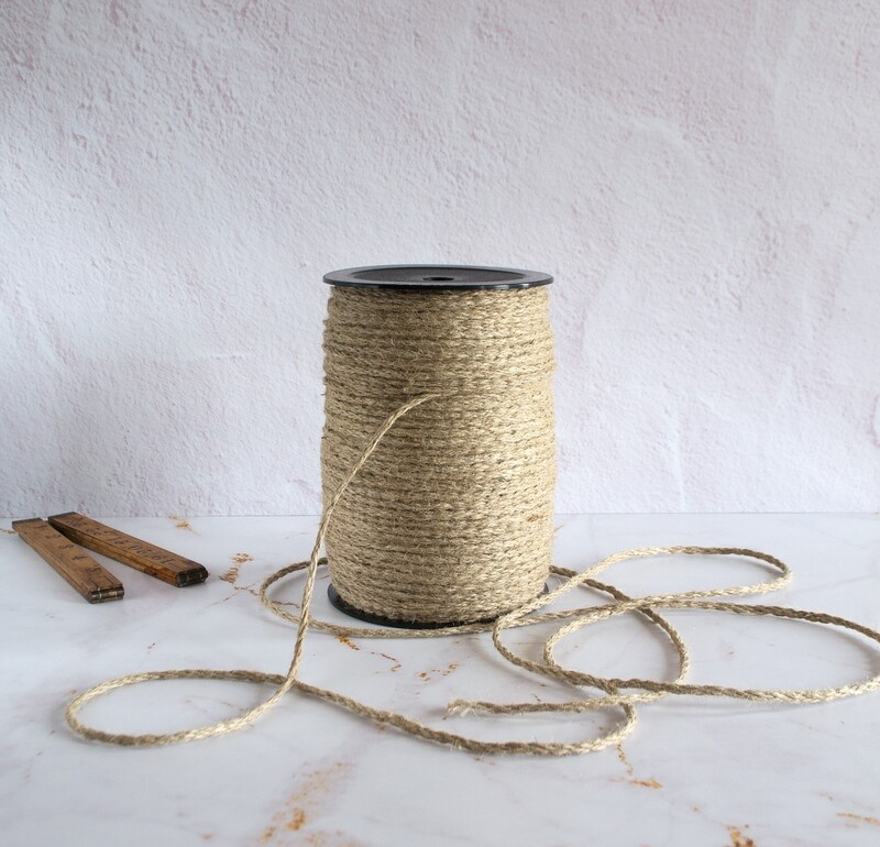 Jute Twine 4mm Braided 200m (ea)