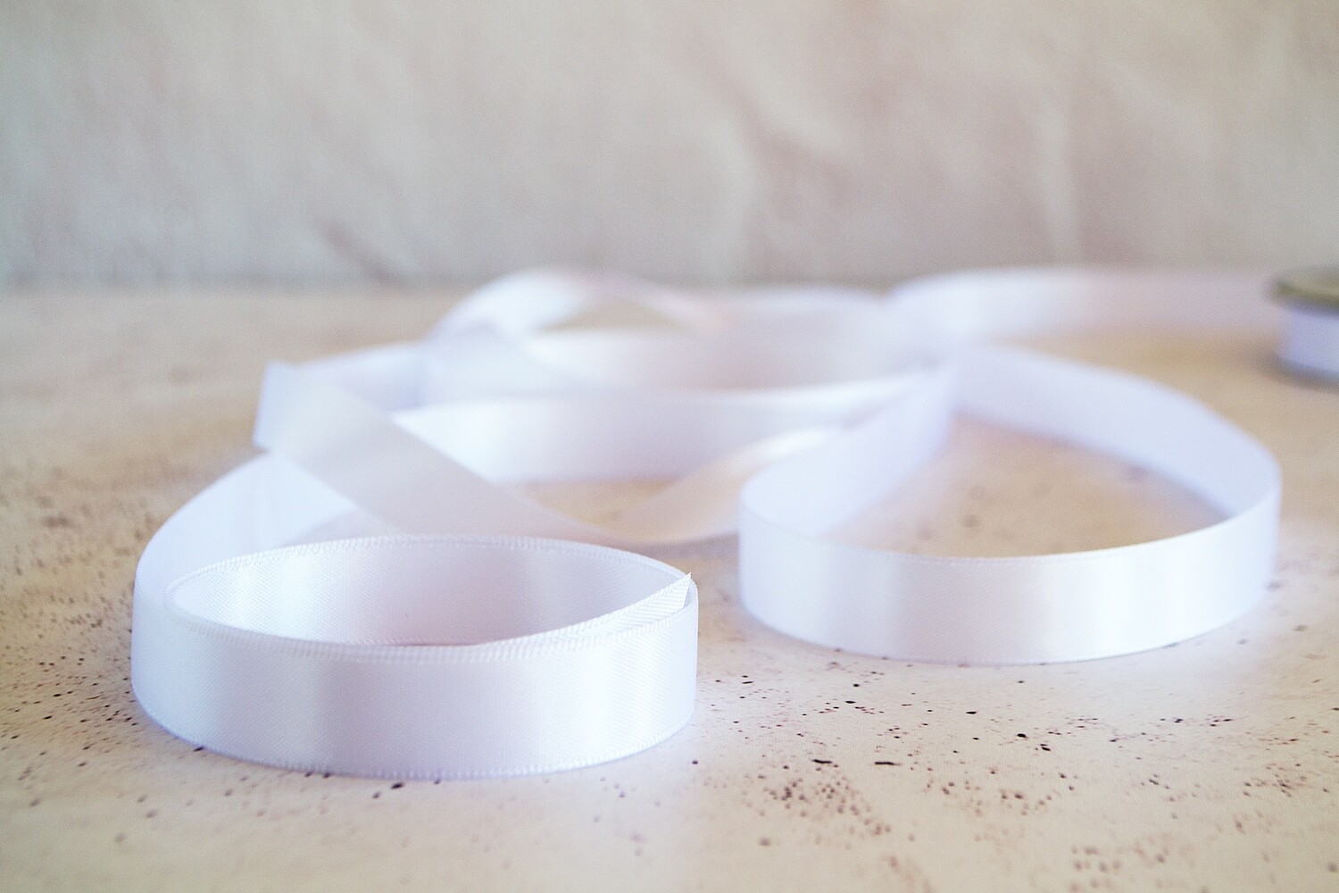 Satin Ribbon Luxury White 15 mm x 30 m (double faced)