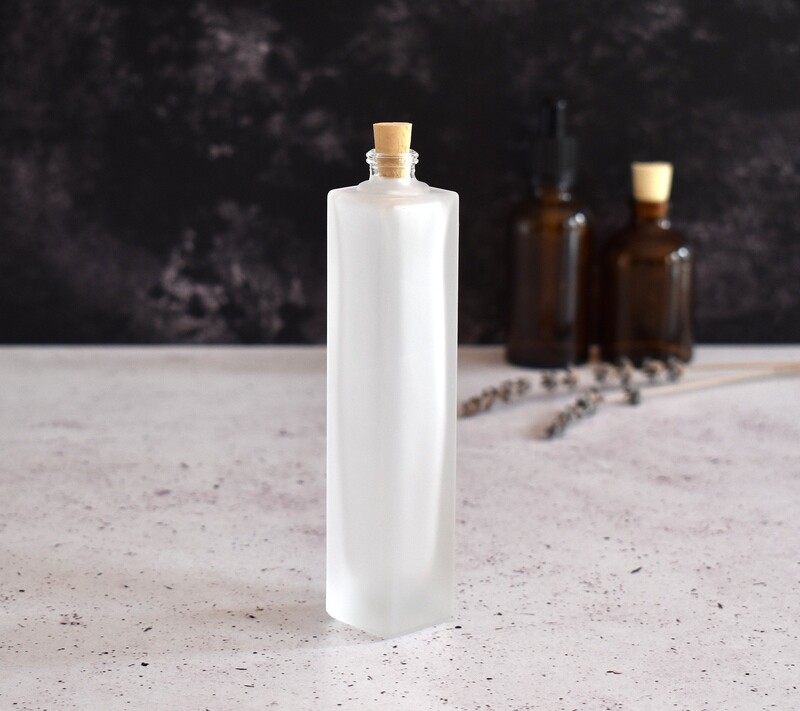 Frosted Glass Bottle Perfume Triumph 50ml - Cork Lid (RL1)