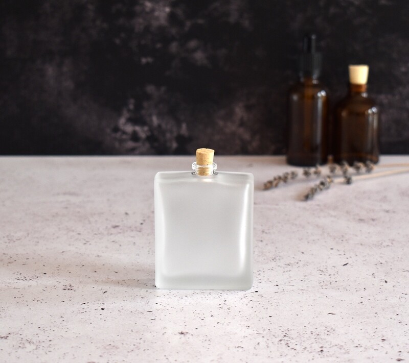 Frosted Glass Bottle Perfume Quest 50 ml - Cork Lid (RL1)