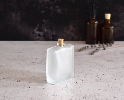 Frosted Glass Bottle Perfume Quest 50ml - Cork Lid (RL1)