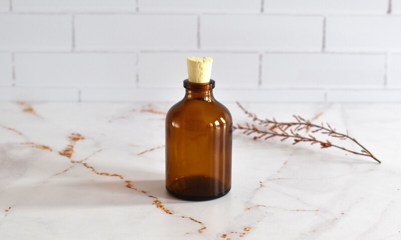 Amber Glass Injection Vial 100 ml + Cork RL4 Lid