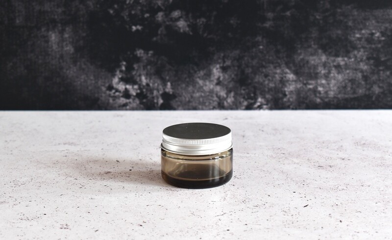 Amber Glass Jar Ointment 50 ml + Sil. Alum. Lid 58mm