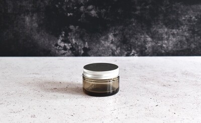 Amber Glass Jar Ointment 50 ml + Sil. Alum. Lid 58mm