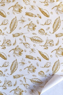Bespoke Newsprint Reams 420x594 Vintage Flower Mustard(10&#39;s)