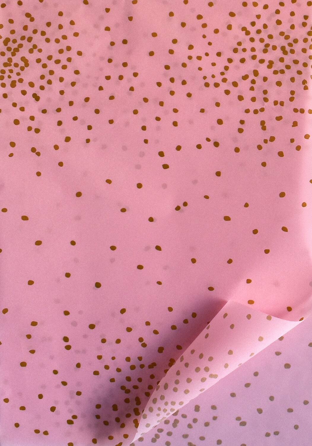 Tissue Paper 500x700mm - Confetti Dots Pink &amp; Gold (5&#39;s)