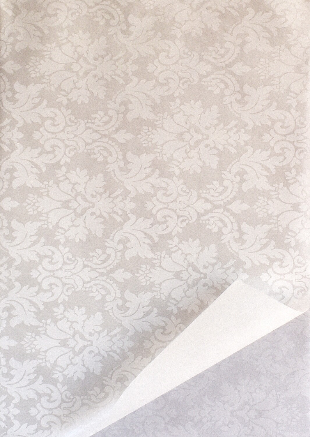 Tissue Paper 500x700mm - Damask Pearl &amp; White (5&#39;s)