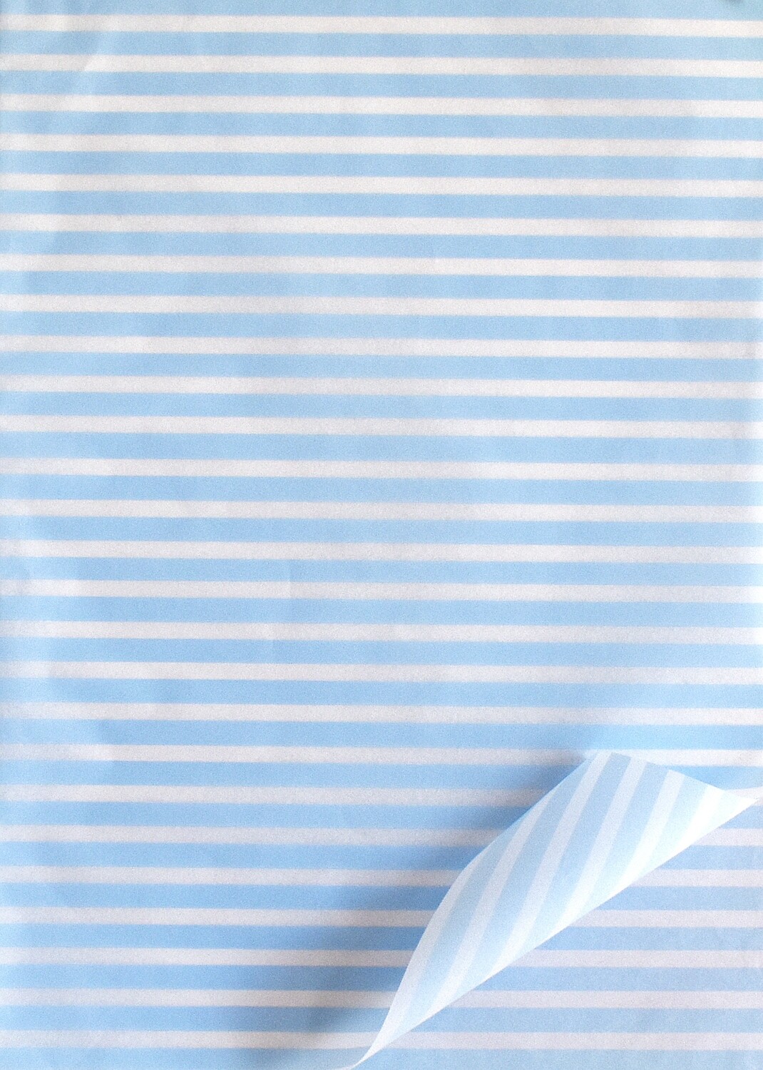 Tissue Paper 500x700mm - Stripe Light Blue &amp; White (5&#39;s)