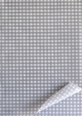 Tissue Paper 500x700mm - Gingham Grey &amp; White (5&#39;s)