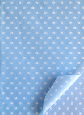 Tissue Paper 500x700mm - Dot Light Blue & White (25's)