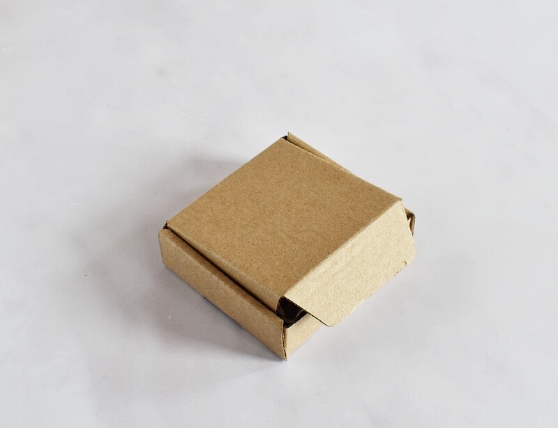 Gift box Corrugated Kraft Mini 70 mm x 75 mm x 25 mm (ea)