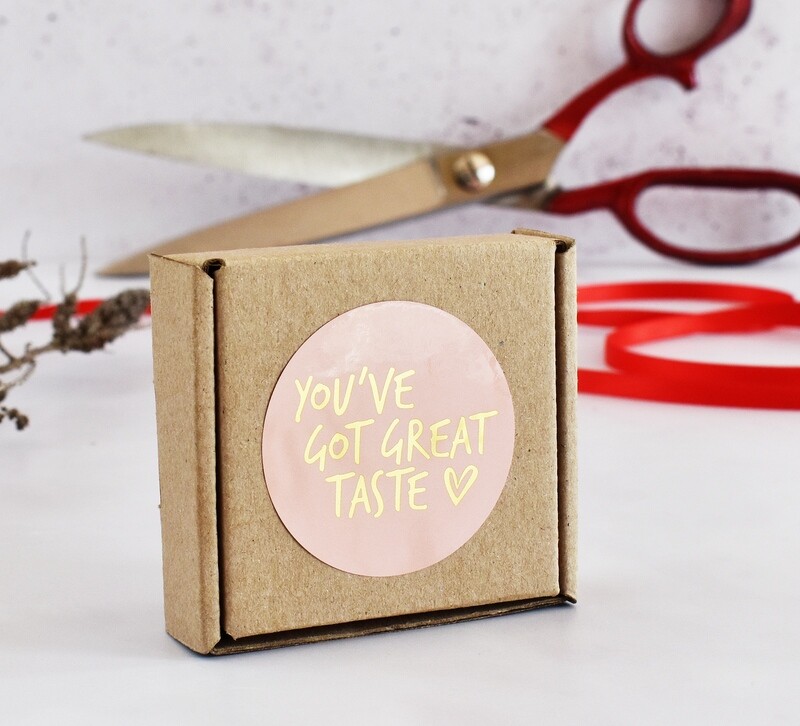 Sticker Great Taste Blush Gold Foil 50mm (6&#39;s)
