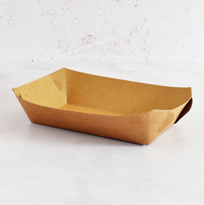 Box Food Tray Burger &amp; Chips Eco Kraft (ea)