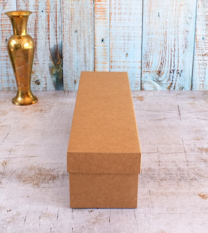 Gift Box Rectangular Kraft Base &amp; Lid 340x91x86 mm (ea)