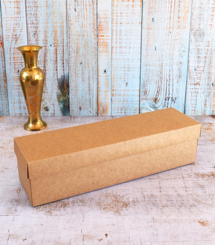 Gift Box Rectangular Kraft Base &amp; Lid 340x91x86 mm (ea)