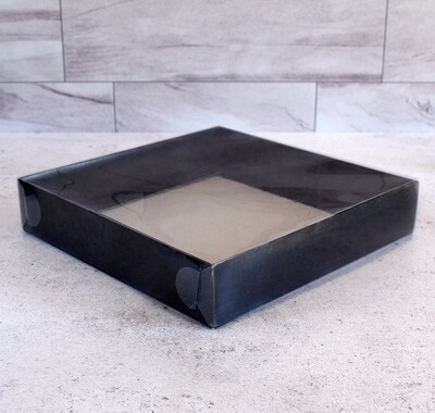 Gift Box Black Base PVC Lid 255x255x50 mm (ea)