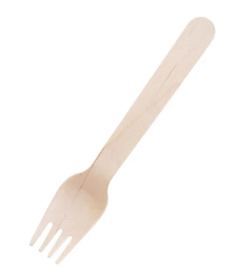 Cutlery Wooden Forks 140mm (Qty 100)