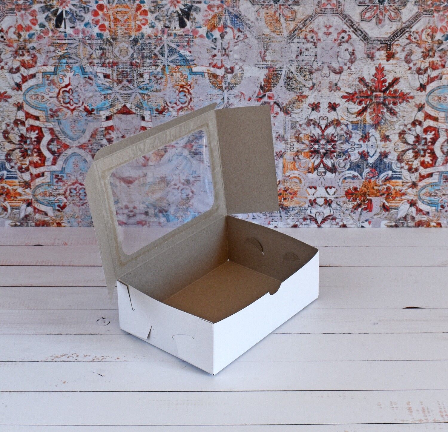 Cake Box Window  7 x 5 x 2.5 White (each)