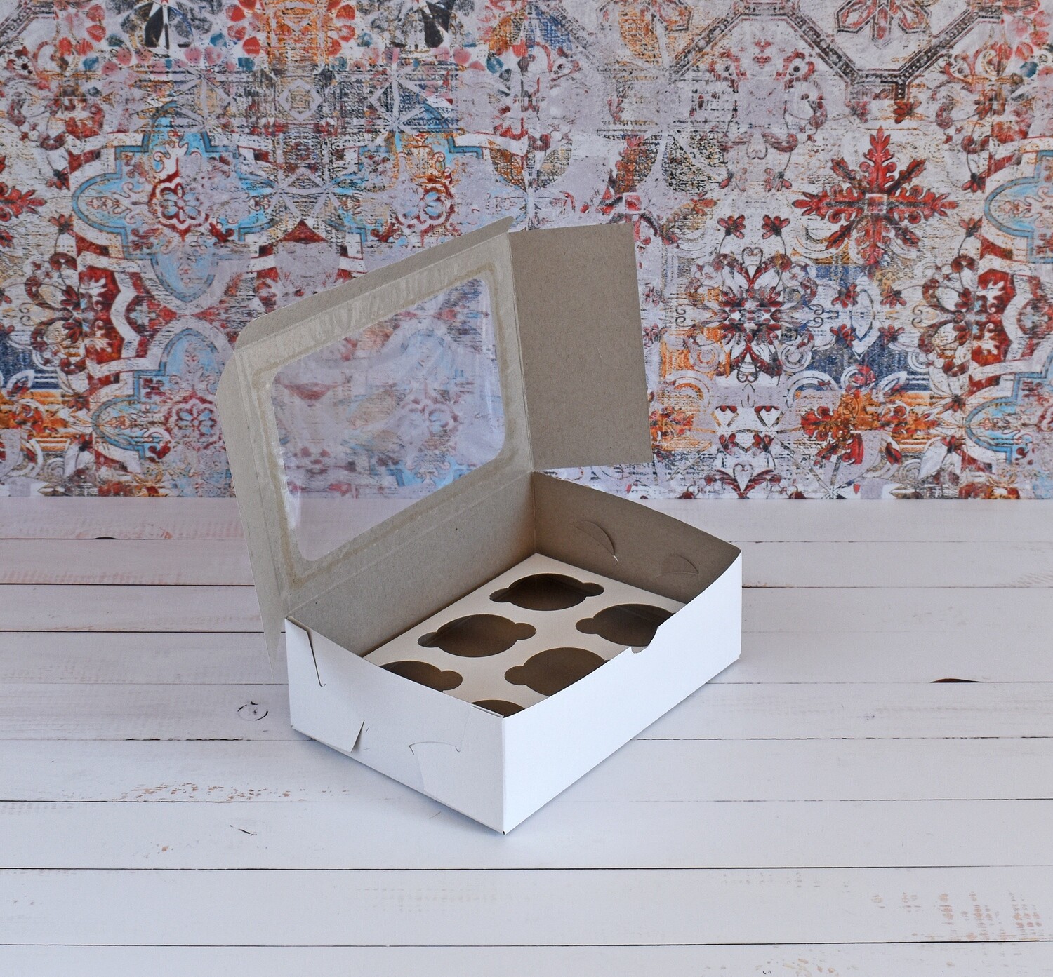 Mini Cupcake Box Window White 7 x 5 x 2.5