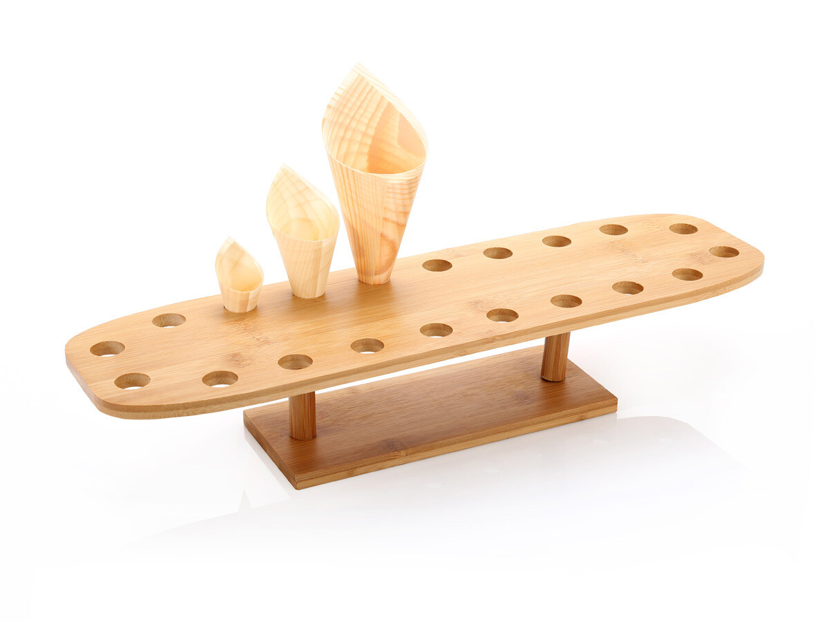 Wooden Bamboo Cone Stand - 20 holes (ea)