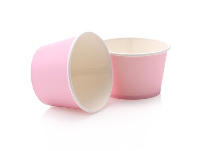 Tub Ice Cream Vintage 250 ml -  Pastel Pink (50pc)
