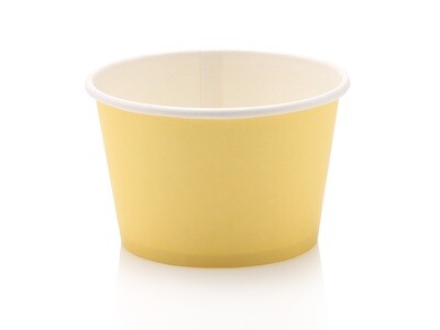 Tub Ice Cream Vintage 250ml -  Pastel Yellow (50pc)