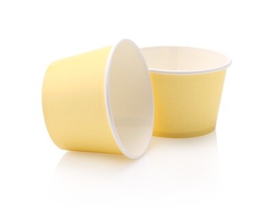 Tub Ice Cream Vintage 250 ml -  Pastel Yellow (50pc)