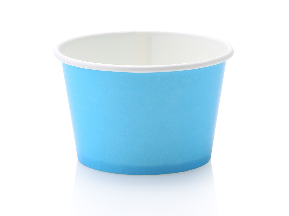 Tub Ice Cream Vintage 250ml Pastel Blue (50pc) Eco Friendly