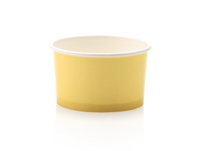 Tub Ice Cream Vintage 150 ml -  Pastel Yellow (50pc)