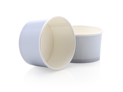 Tub Ice Cream Vintage 150 ml -  Pastel Grey (50pc)
