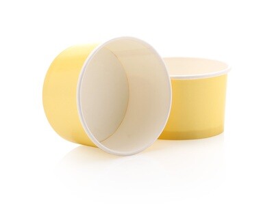 Tub Ice Cream Vintage 120 ml -  Pastel Yellow (50pc)