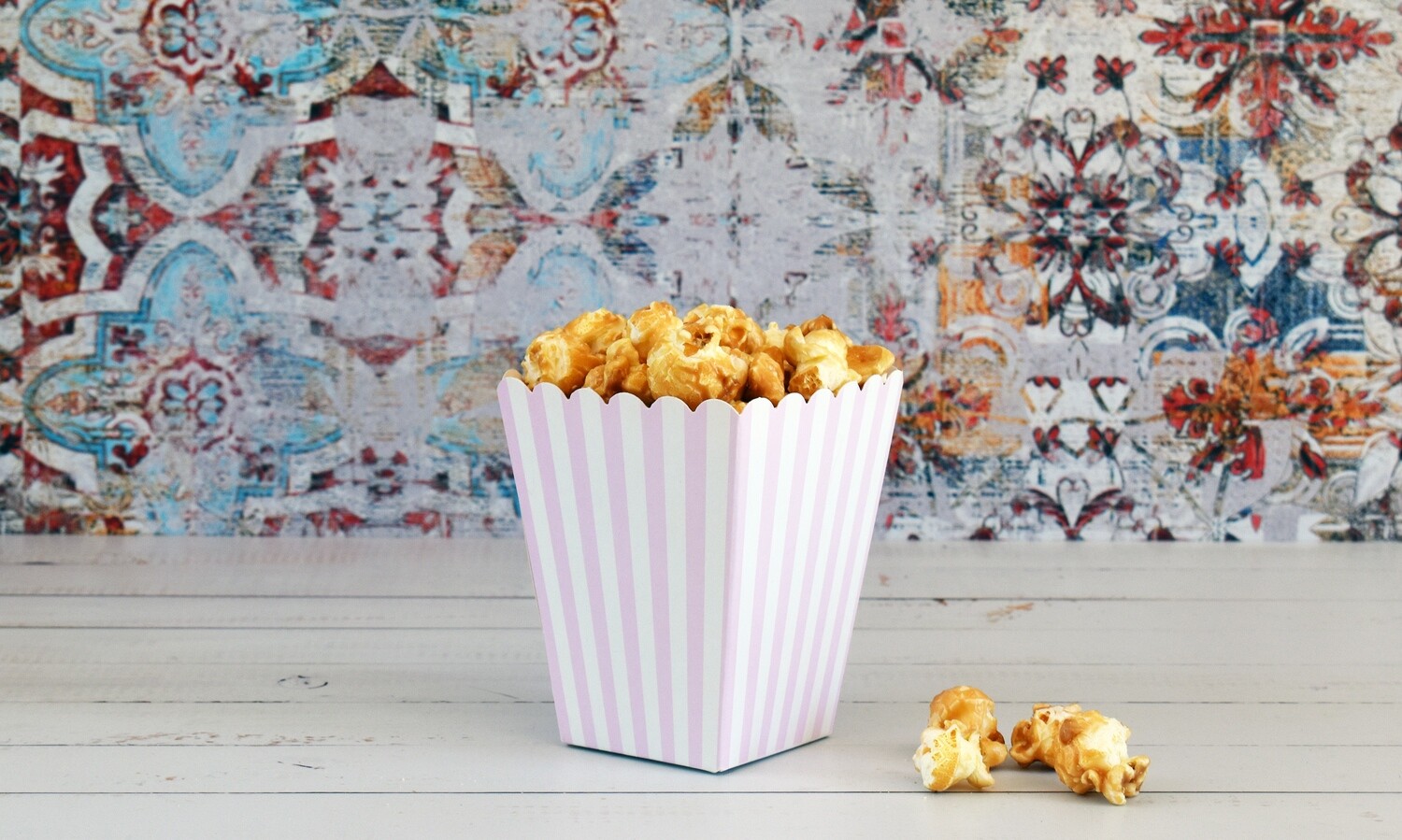 Box Popcorn Mini Pink Stripe 5 x 5 x 10 cm