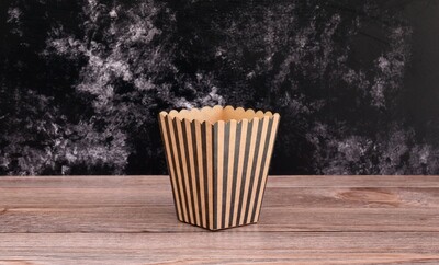 Box Popcorn Mini Eco B/Stripe 5 x 5 x 10 cm (each)