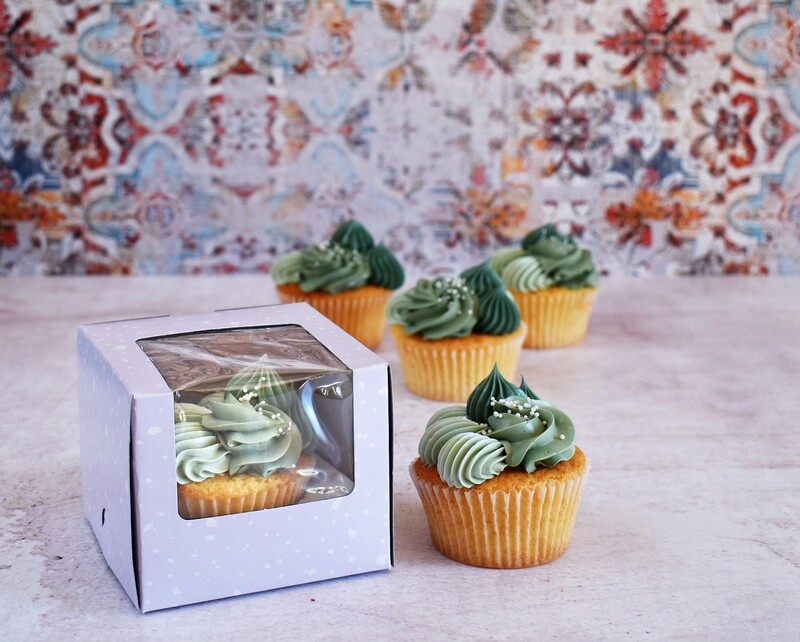 CupCake Single Window Purple - White Splash (ea)