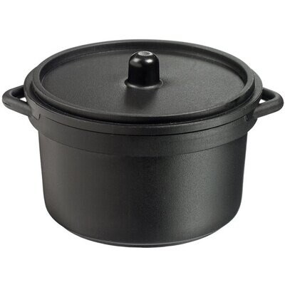 Mini Cooking Pot Black 8CL + Lid (Qty 30)