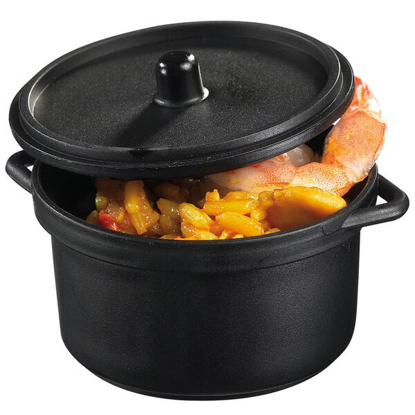 Mini Cooking Pot Black 8CL + Lid (Qty 30)