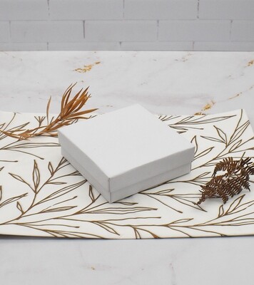 Chipboard Jewellery box-White Large (each)