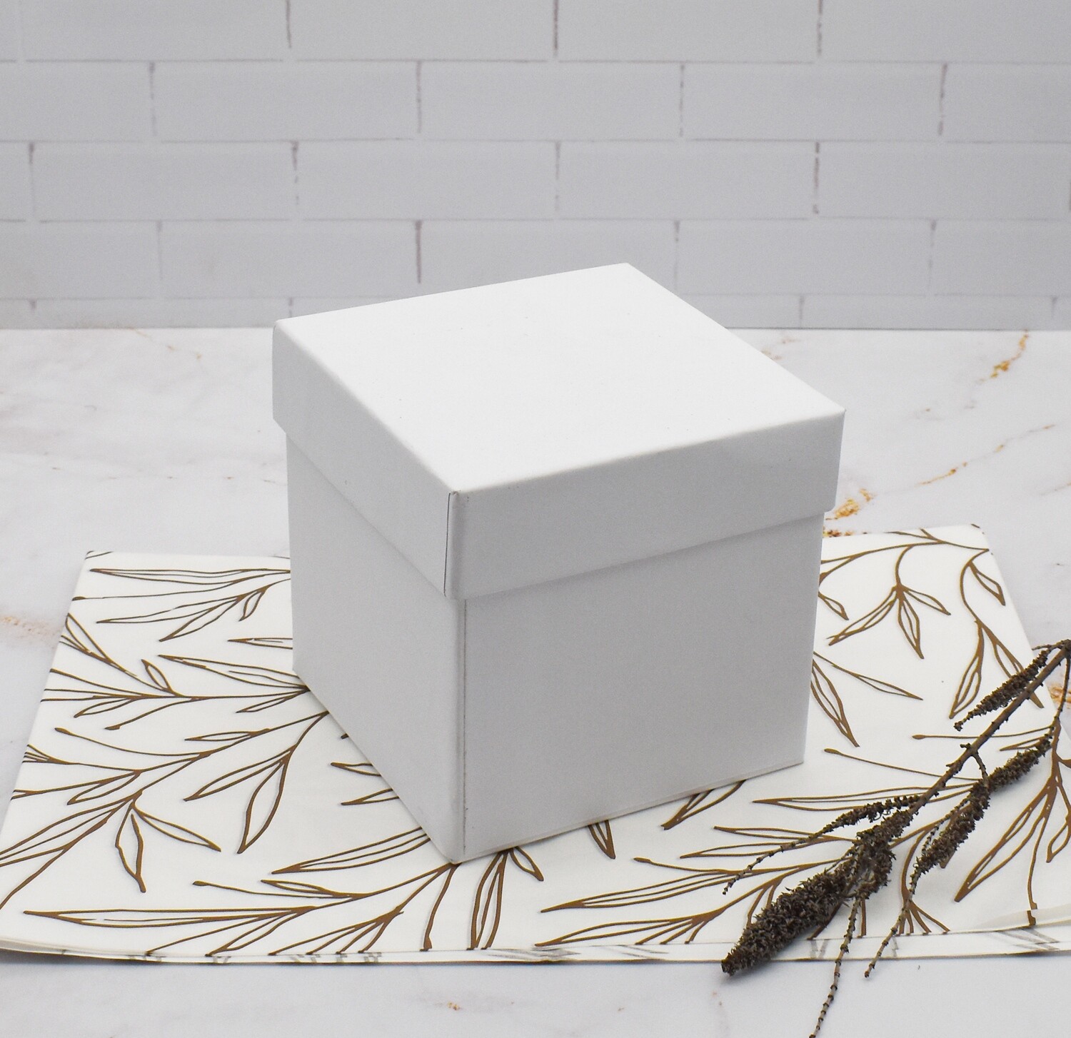 Chipboard Mug Box White 110x110x110 mm (each)