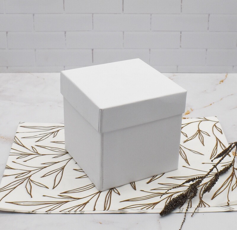 Chipboard Mug Box White 110x110x110 mm (each)