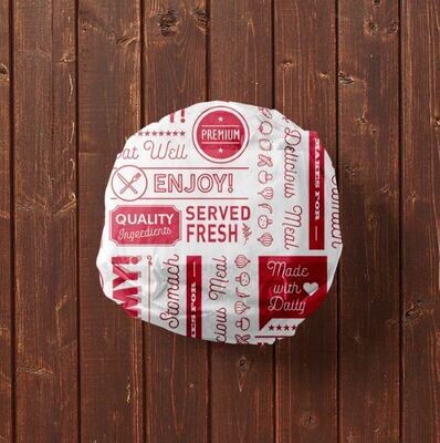 Deli Wrap Red on White Greaseproof 420 x 320 mm (Qty 100)