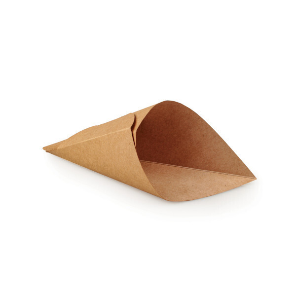 Paper Chip Cone Medium Kraft 23cm (Qty 25)