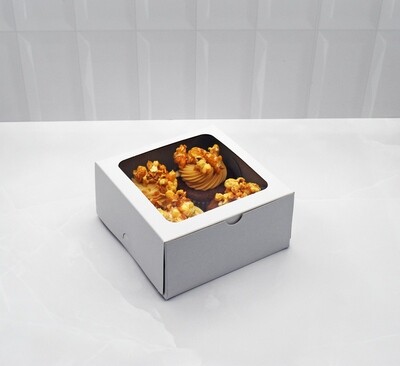 Cake Box Window 6 x 6 x 3&quot; White (ea)