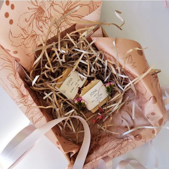 Tissue Paper - Elegant - Gold on Blush (Qty 5)