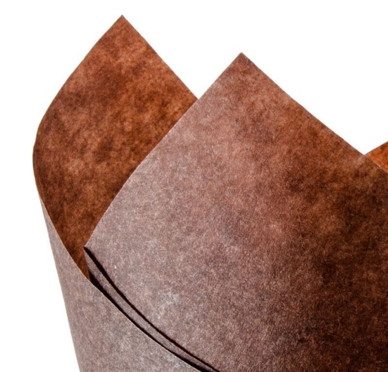 Paper Tulip Cups 160 x 160 x 50 mm Brown (100's)