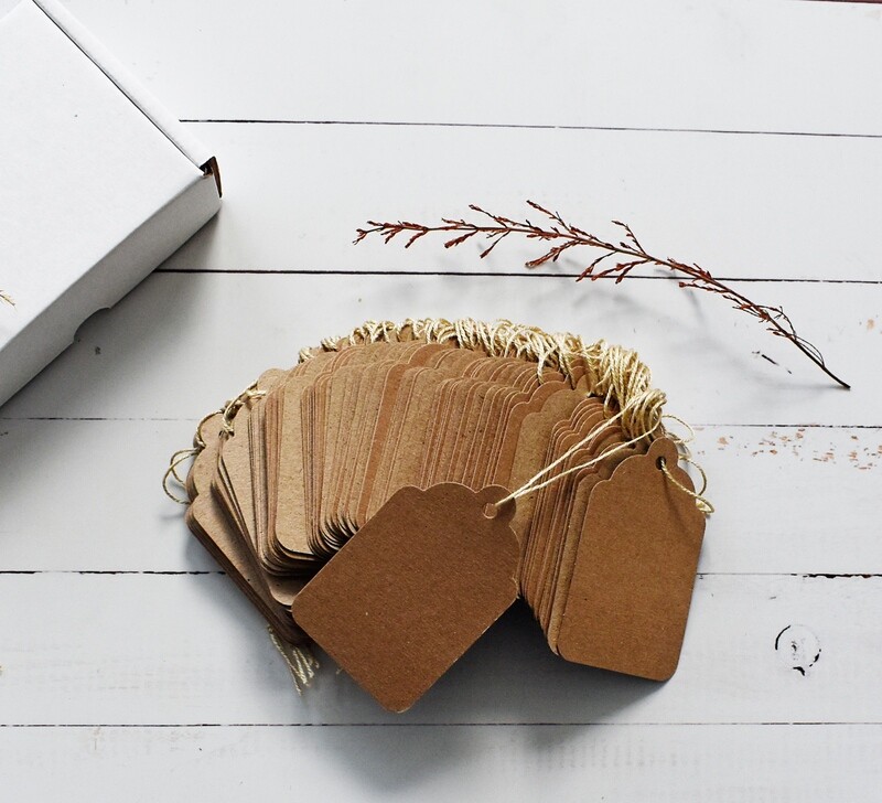 Paper Tags Kraft 70 x 45 mm (Qty 100)