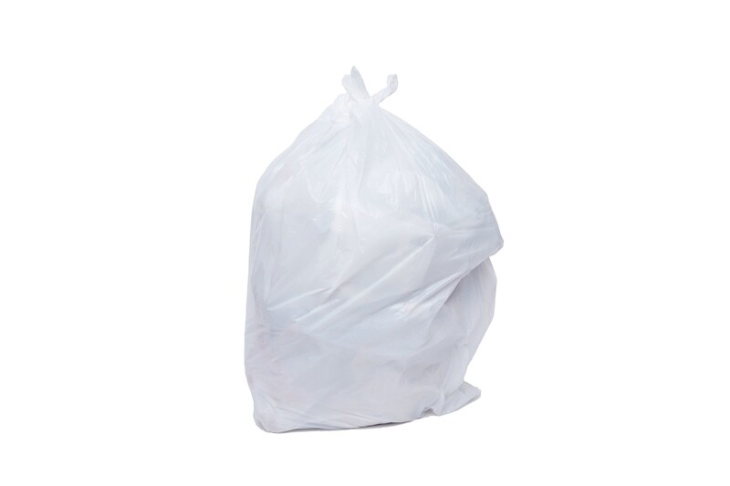 Plastic Bin Liners 560 x 660mm x 30mic White (Qty 100)