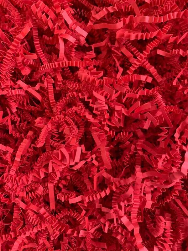 Shredded Crinkle Cut Paper 100g - Red (ea)
